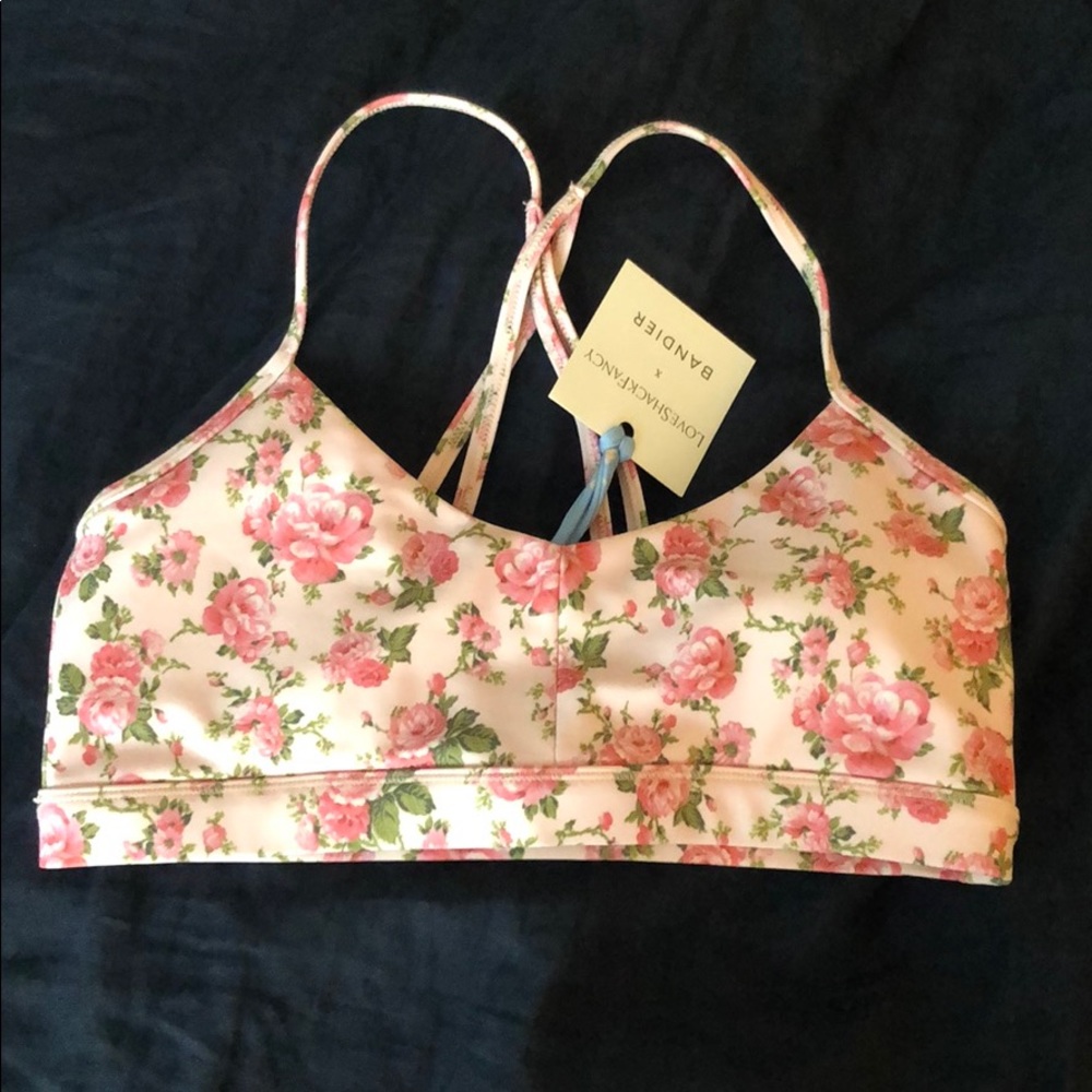 LoveShackFancy x Bandier Strappy Sportsbra- Size S